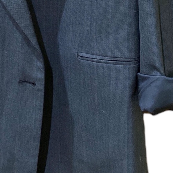 Vintage Kuppenheimer Oversize Boyfriend Double Breasted Blue Stripe Blazer - Picture 6 of 16